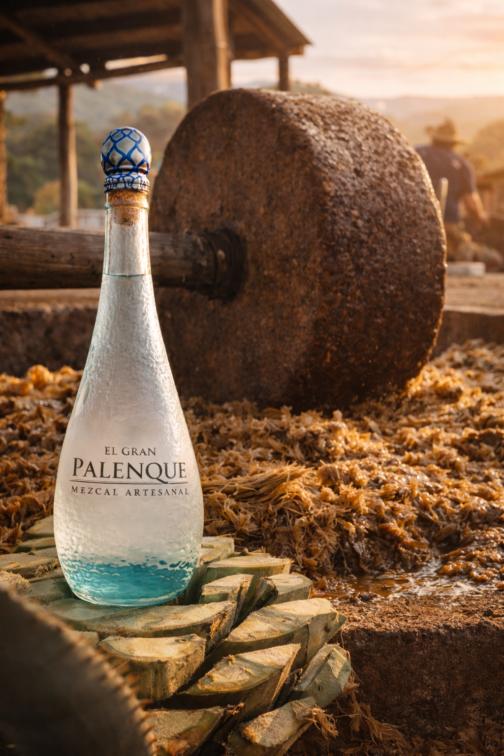 Crushing Agave for Fermentation